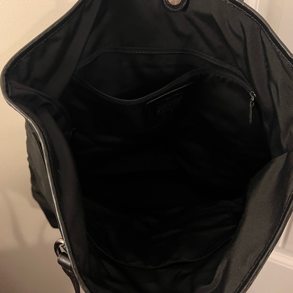 Coach tote, black nylon and leat - Picture 3 of 3
